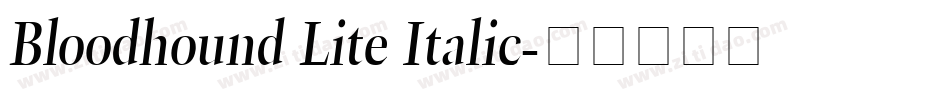 Bloodhound Lite Italic字体转换
